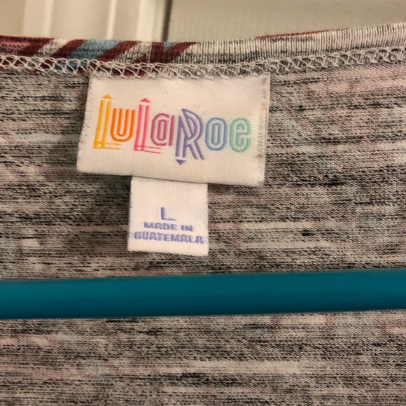 Blue and Light Pink Arrow Lularoe Irma L - Picture 3 of 3